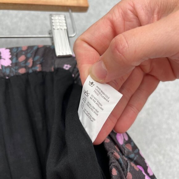 Saltwater Luxe Rex Maxi Skirt Size M Dark Floral Purple Tiered Layered HR NEW - Picture 9 of 13